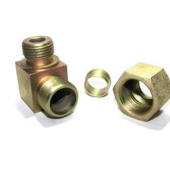 MS Male Stud Elbow Couplin Parallel Hydraulic Connector Single Ferrul Type Fittings. 90* Bend ('S' Series - Heavy Duty)